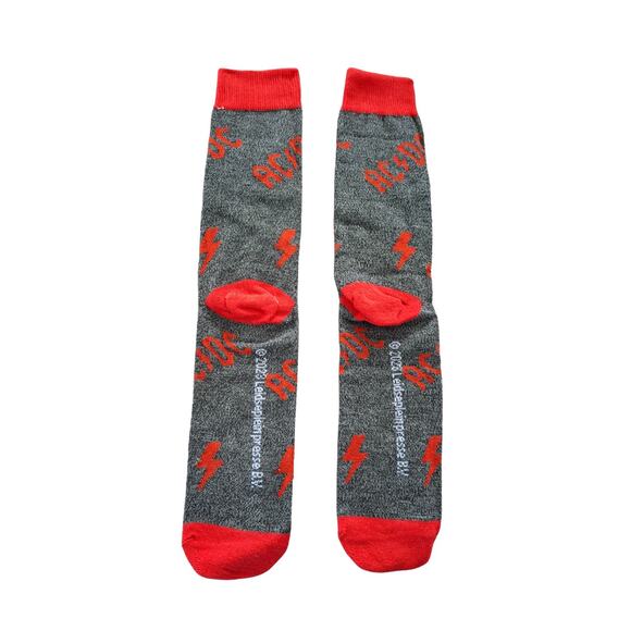 Classic Rockband ACDC Red and Gray Size 6/5-11 (Fabric Socks Unisex) - Picture 3 of 3